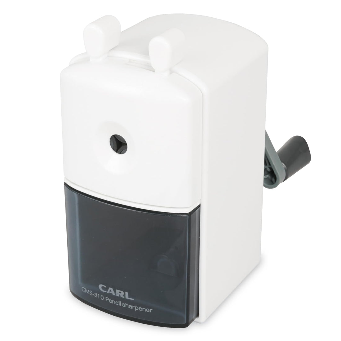CARL Manual Desktop Pencil Sharpener with Jam Removal Function White