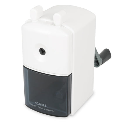 CARL Manual Desktop Pencil Sharpener with Jam Removal Function White