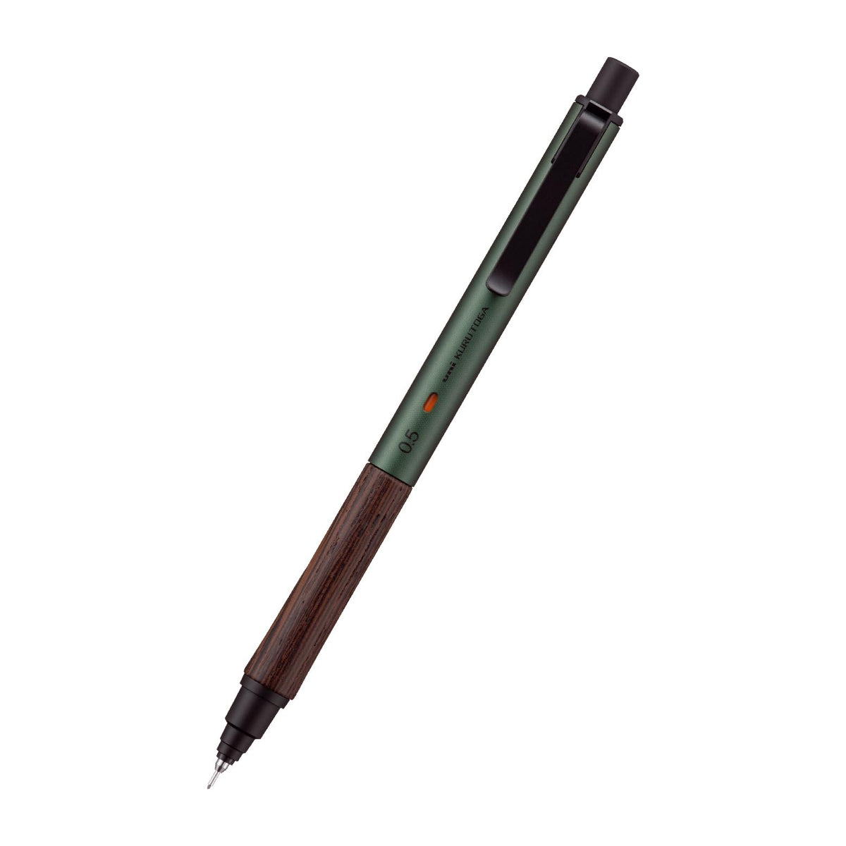 Mitsubishi Pencil Kurutoga Wood Mechanical Pencil 0.5mm Forest Green