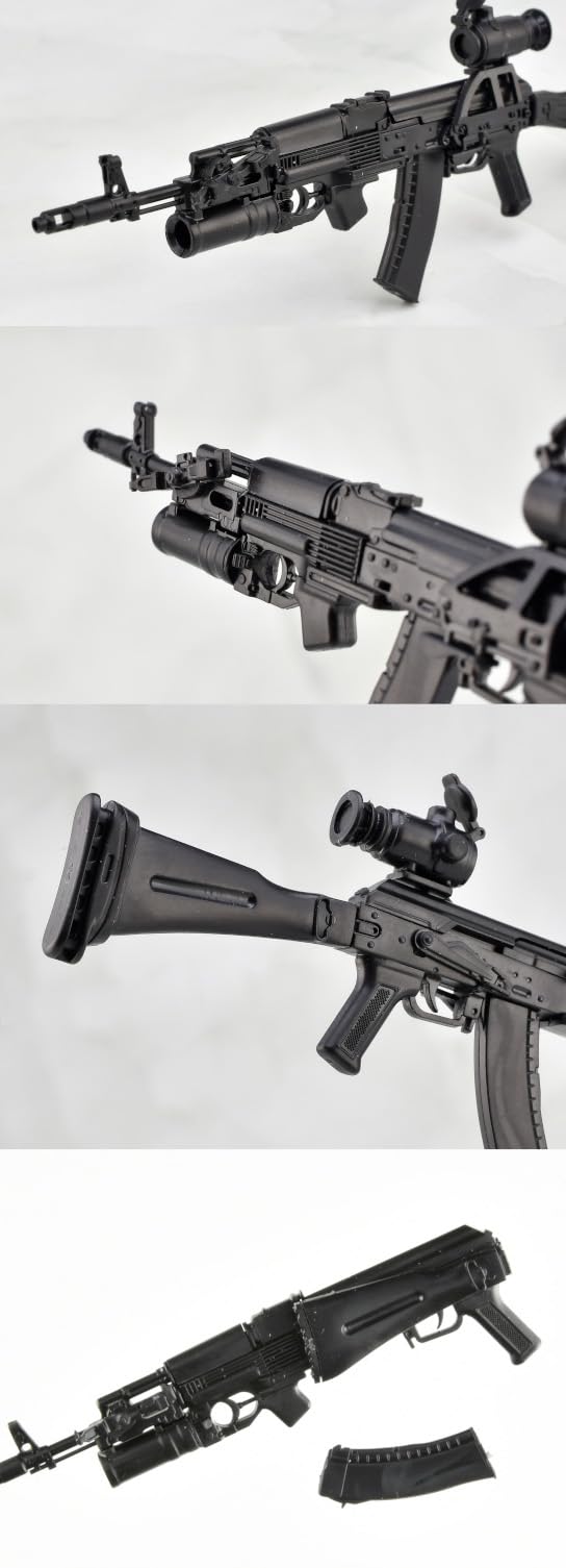 TOMYTEC Little Armory 1/12 AK74M and GP25 Type Unpainted Model Kit