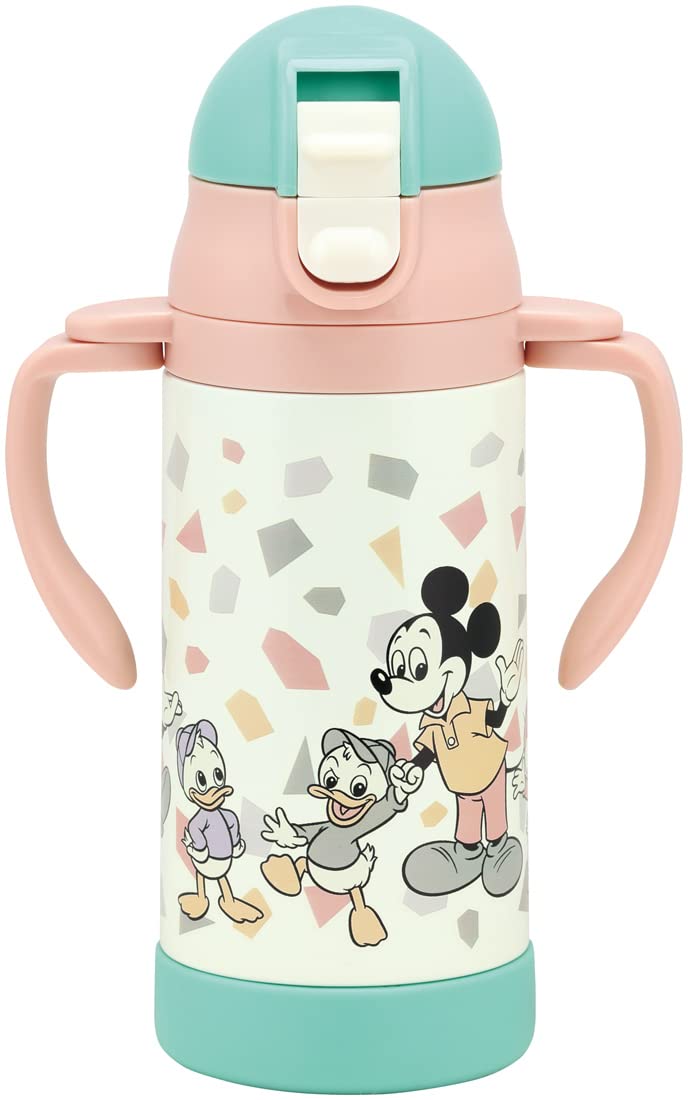 Skater Stainless Steel Baby Mug with Straw 350ml Disney Mickey Mouse
