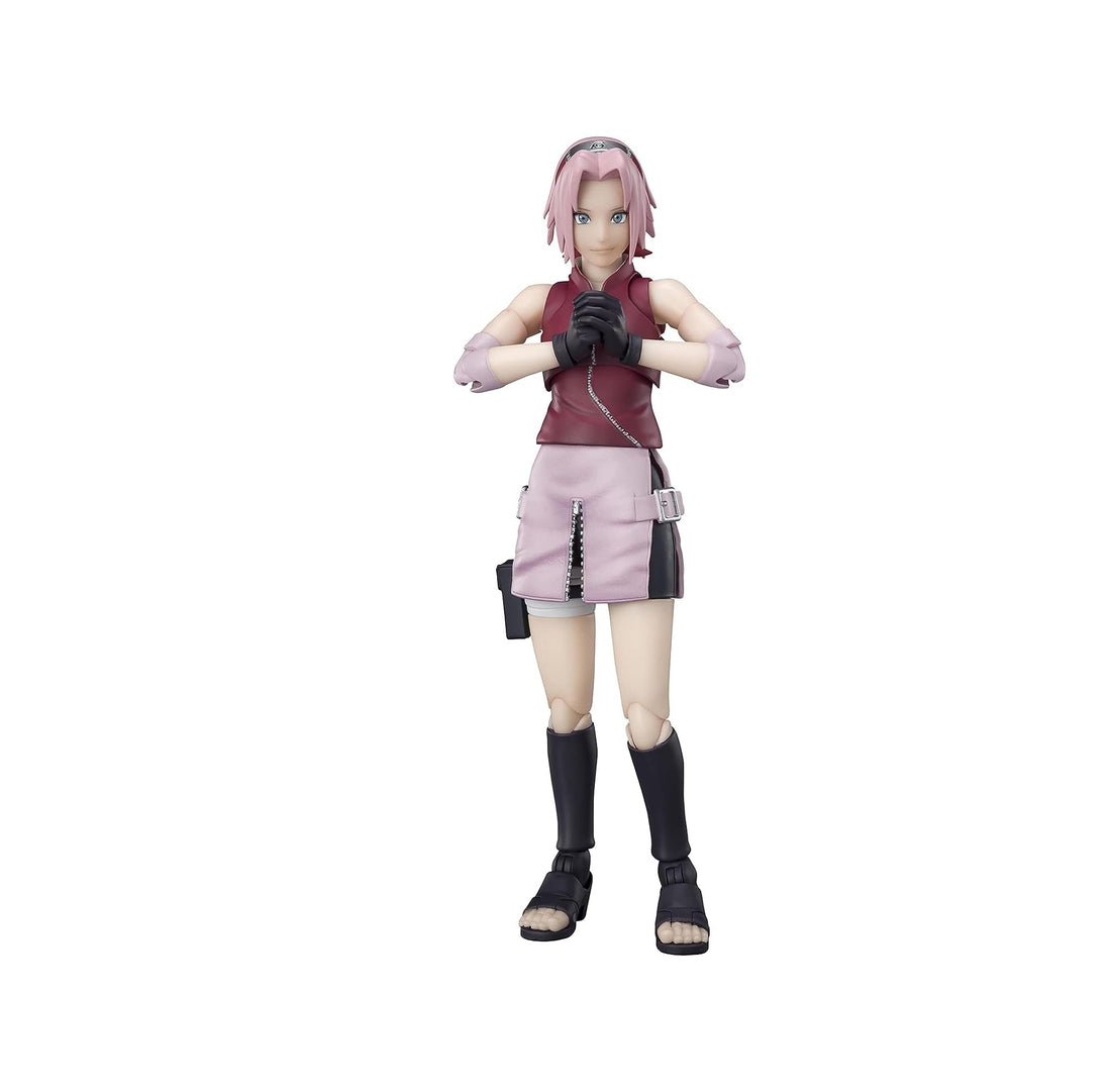 TAMASHII NATIONS S.H.Figuarts Naruto Shippuden Haruno Sakura: Fighting Spirit Passed Down from Her Master (Reissue), Approx. 135 mm