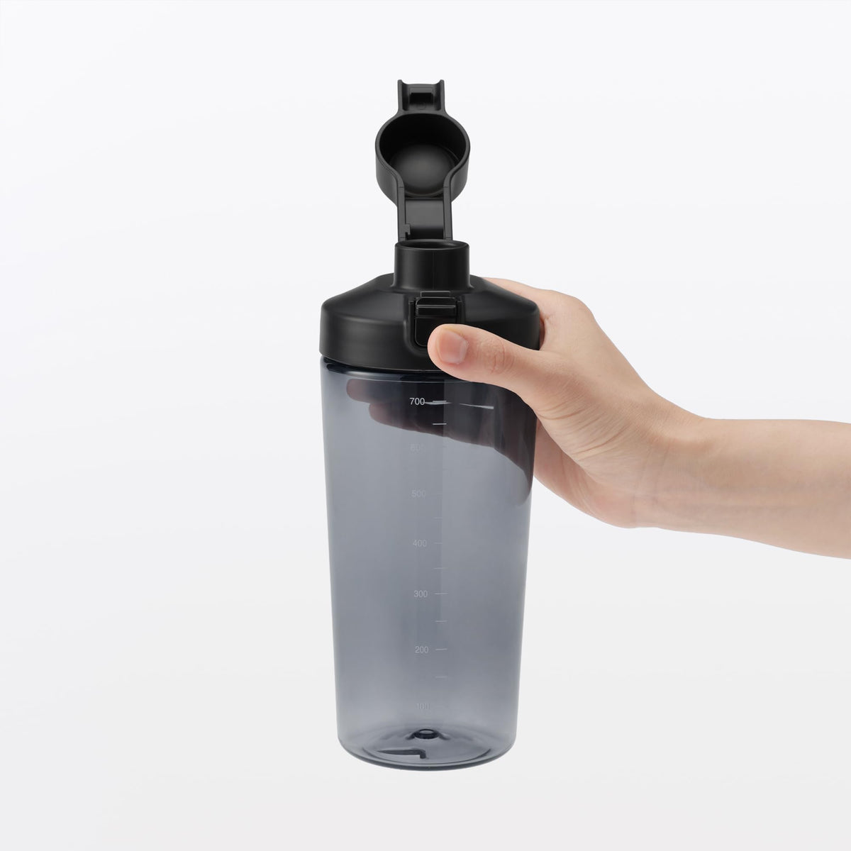 MUJI Easy-to-Clean Wide Mouth One-Touch Bottle 700mL Black
