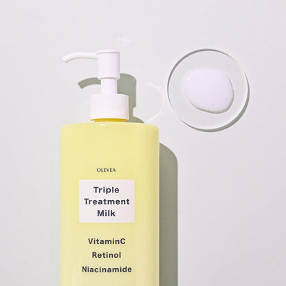 OLEVEA Body Milk Triple Treatment Milk 480g with White Tea Scent