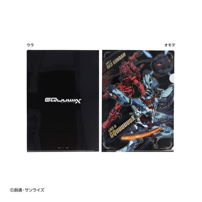 Sun-Star Stationery Gundam GQuuuuuuX Clear File Featuring Ziegax and Red Gundam