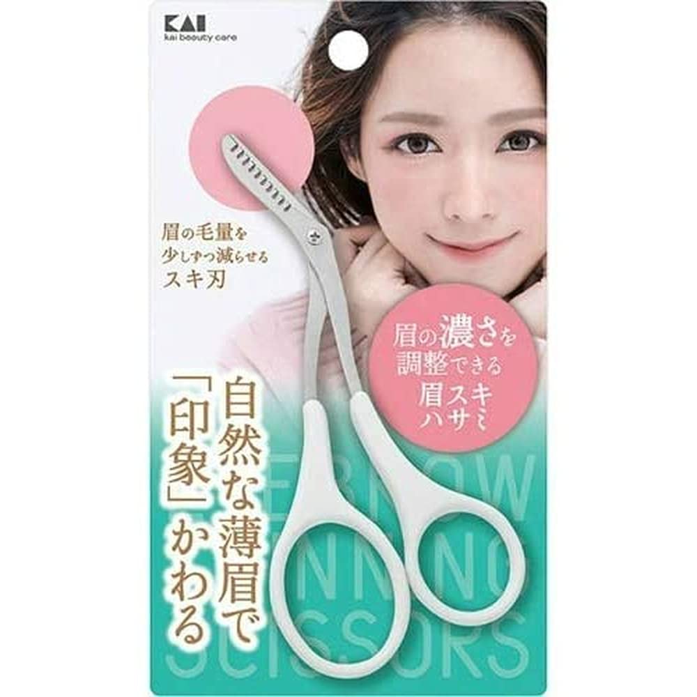 KAI Eyebrow Thinning Scissors with Long Handle for Precision Grooming