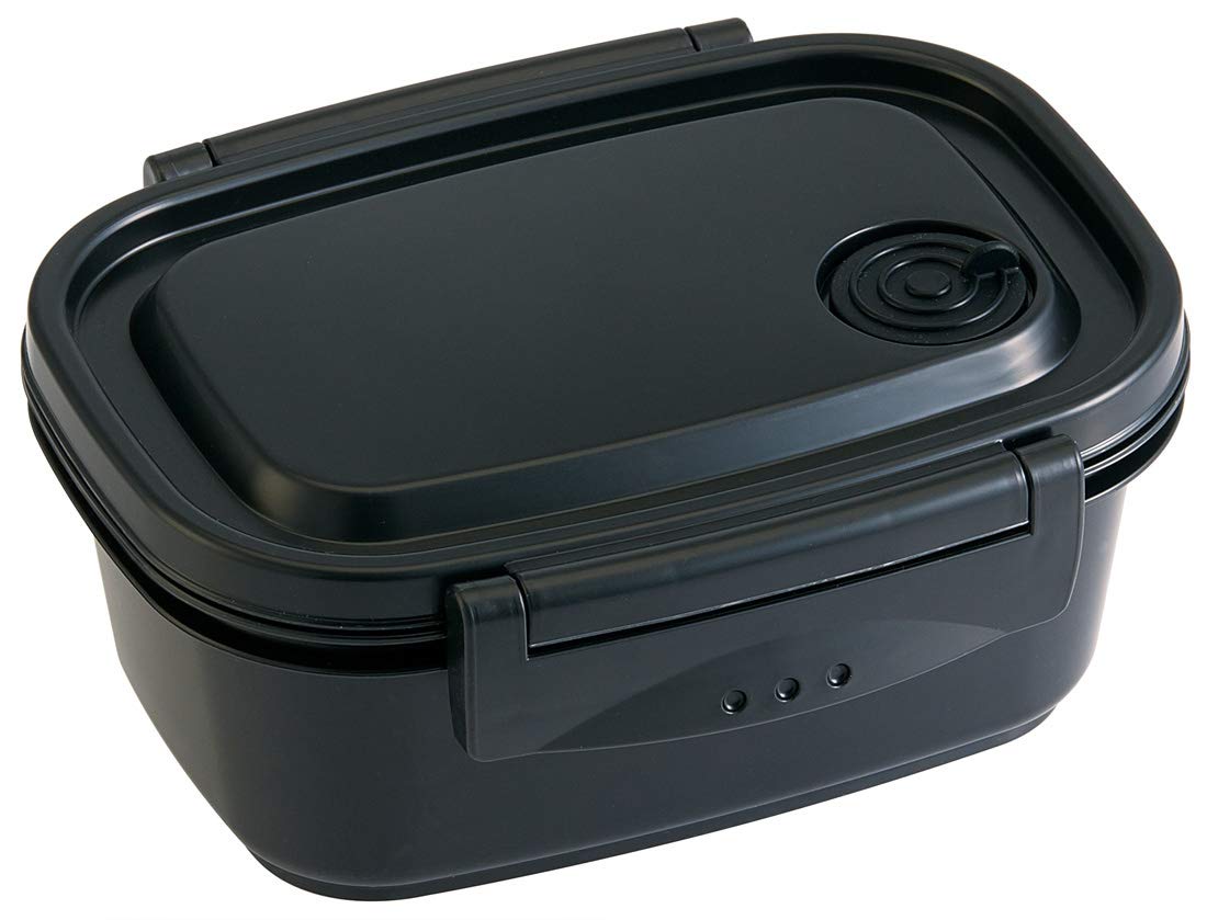 Skater Lightweight Bento Box 430ml with Sealable Container in Black