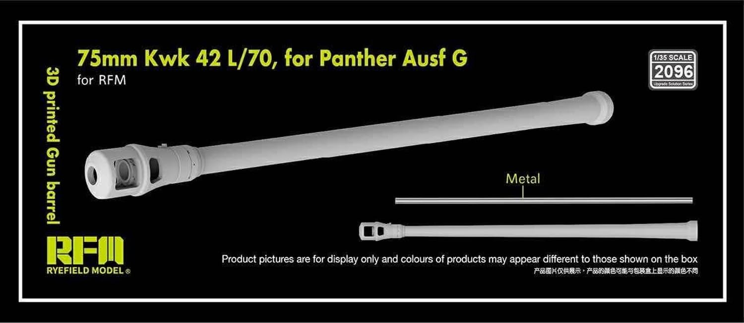 Rye Field Model 1/35 Panther G 75mm Kwk42 L/70 Gun Barrel Parts