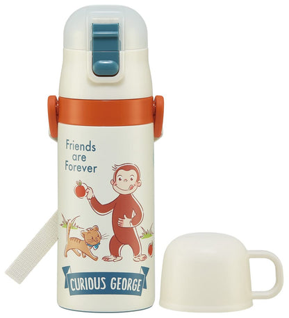 Skater Kids Water Bottle 2-Way Straw and Cup 400ml