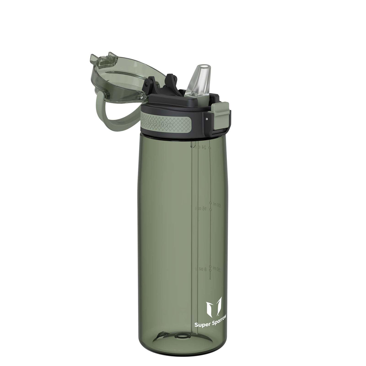 Super Sparrow Water Bottle 750ml BPA-Free with Straw
