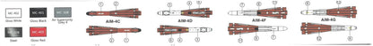 MonModel 1/48 Scale US Military Short-Range Air-to-Air Missile Model Parts