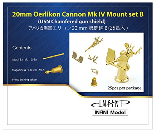Infini Model 1/350 US Military 20mm Cannon Set with 25 Detail Parts