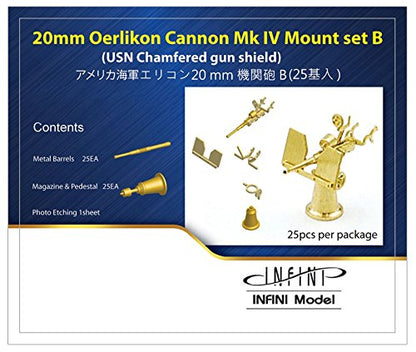 Infini Model 1/350 US Military 20mm Cannon Set with 25 Detail Parts