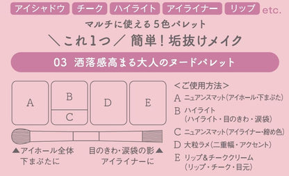 Fujiko Multi Easy Palette Emotional Nude 03 for Effortless Beauty
