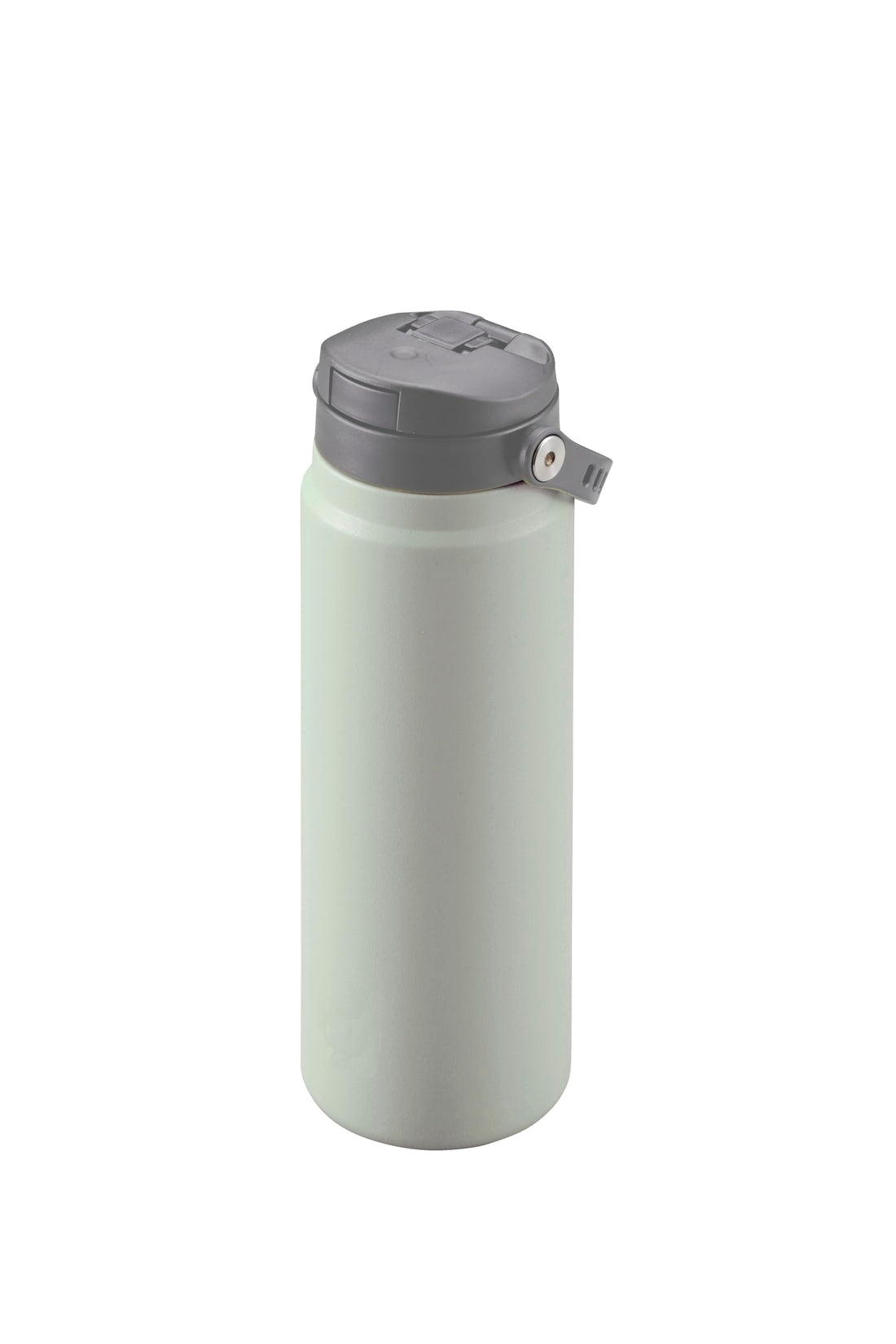 CAPTAIN STAG Direct-Drink Vacuum-Insulated Double Stainless Steel HD One-Touch Bottle, Olive Gray 600ml
