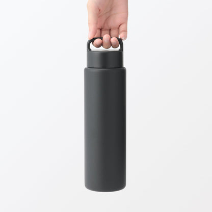 MUJI Vacuum Insulated Bottle with Handle 750mL Black