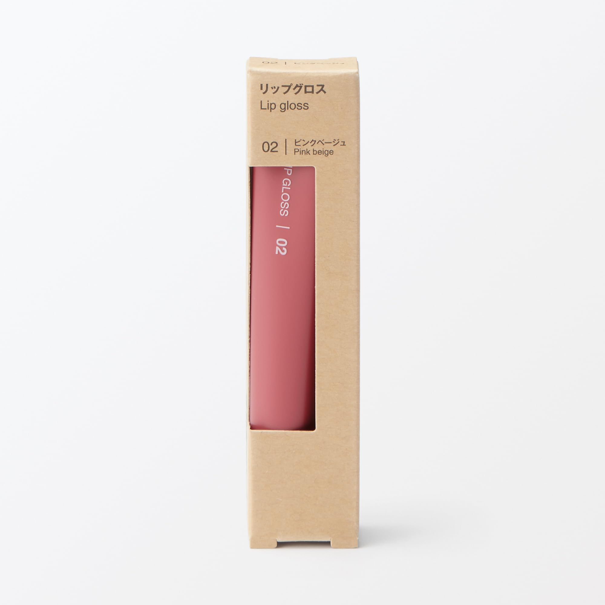 Mujirushiryouhin Lip Gloss Pink Beige 10.5g for a Natural Shine