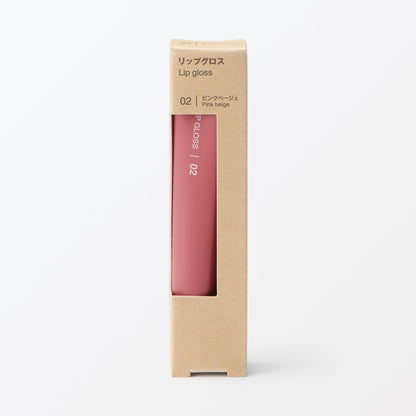 Mujirushiryouhin Lip Gloss Pink Beige 10.5g for a Natural Shine