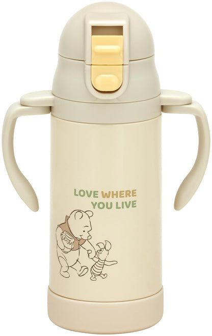 Skater 2WAY Stainless Steel Baby Mug with Straw 350ml
