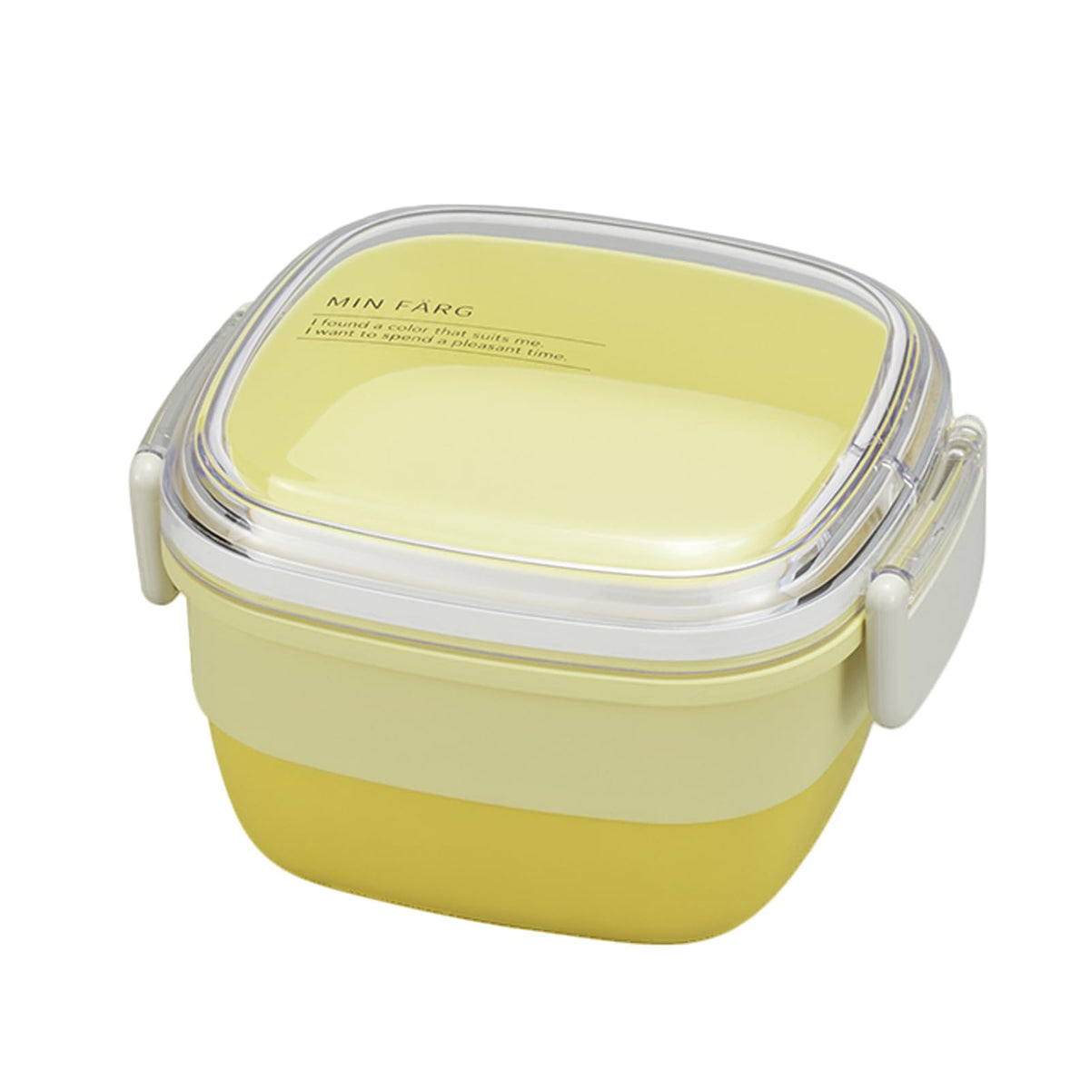 Miyamoto Sangyo MINFARG Square Lunch Box Yellow 13.5x12x9cm