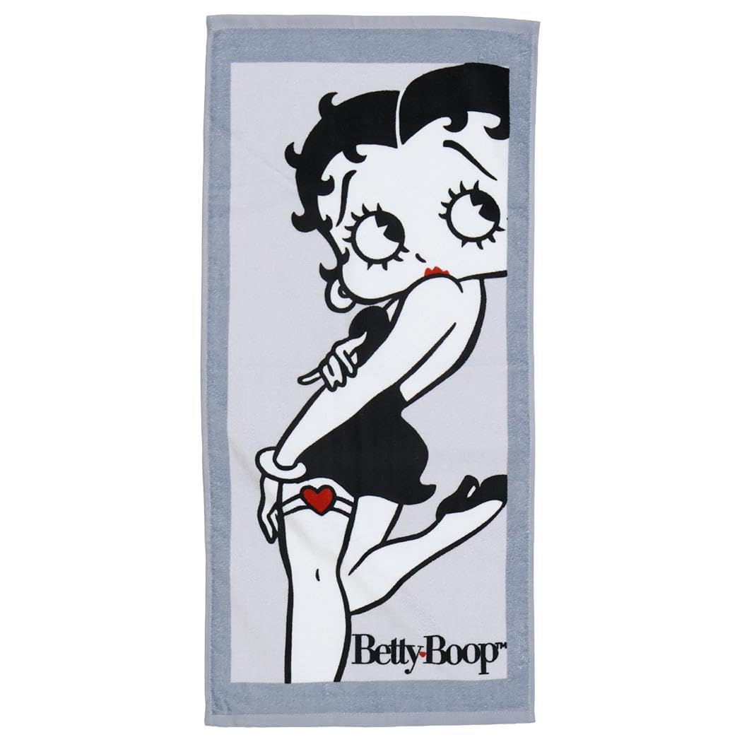 Inukaitaoru Betty Boop Monochrome Face Towel for Daily Use