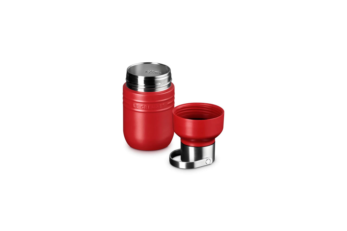 Le Creuset Stainless Steel Bottle 250ml Cherry Red Vacuum Insulated