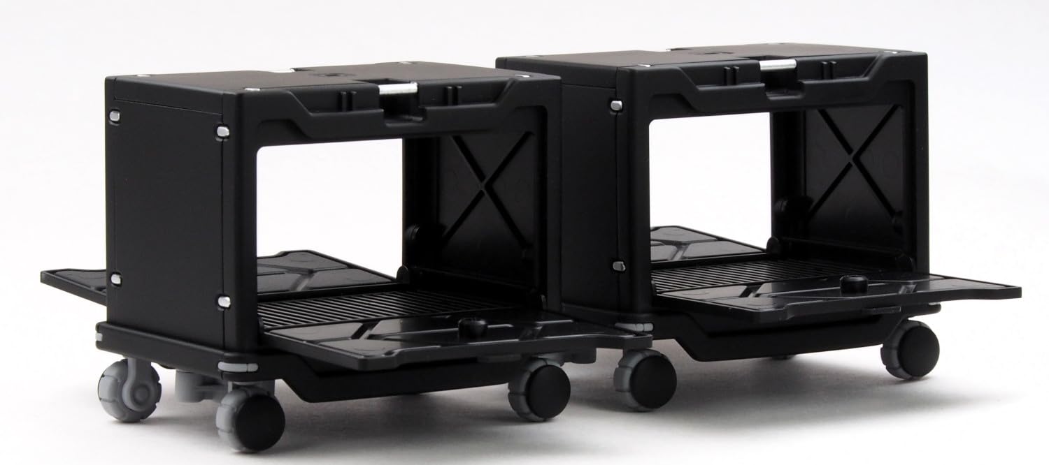 M.I.Molde HAKOBU Cart and Container 2 Pack Set Black Version 1/12 Scale Model