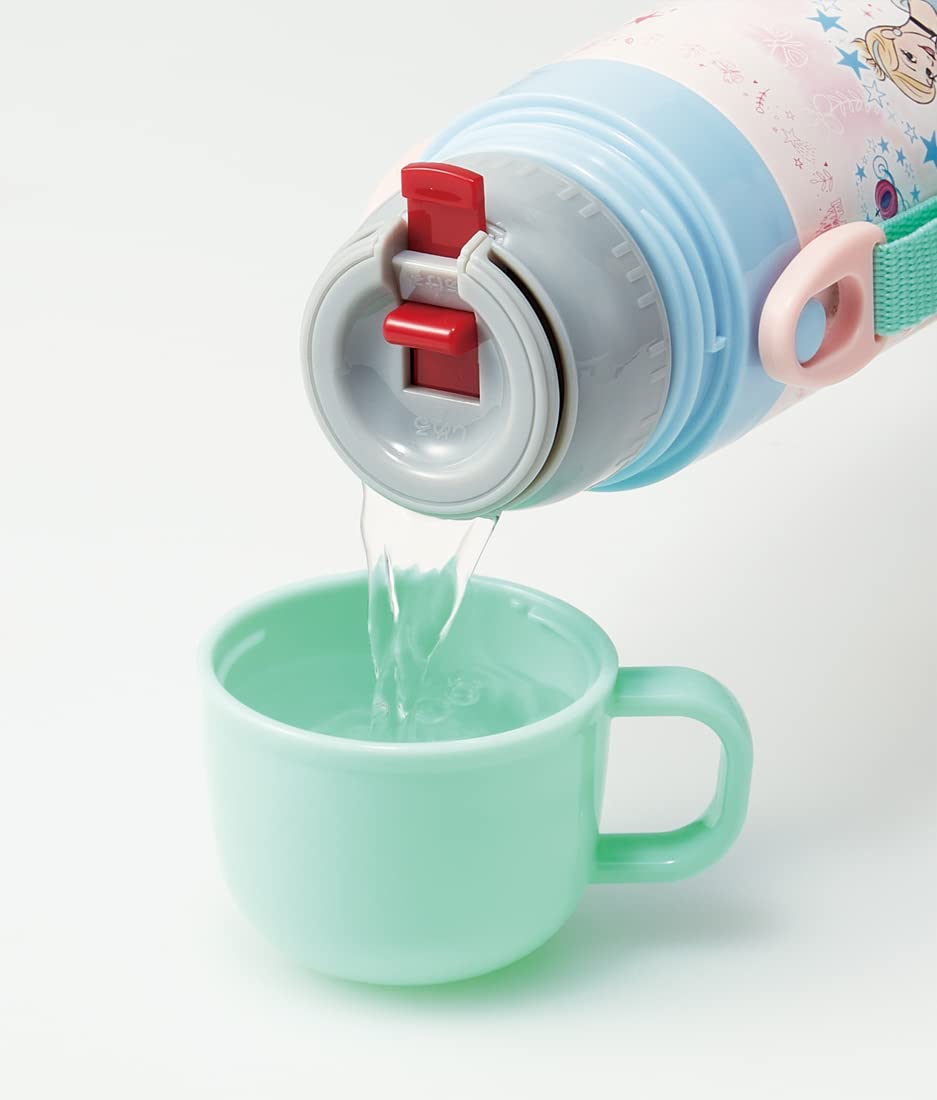 スケーター(Skater) 水筒 子供用 2WAY 直飲み 420ml コップ飲み 350ml ディズニー プリンセス 23 女の子 小容量 ステンレス 保温保冷 軽量 waterbottle スポーツボトル キッズ こども 水瓶 SKDC3-A