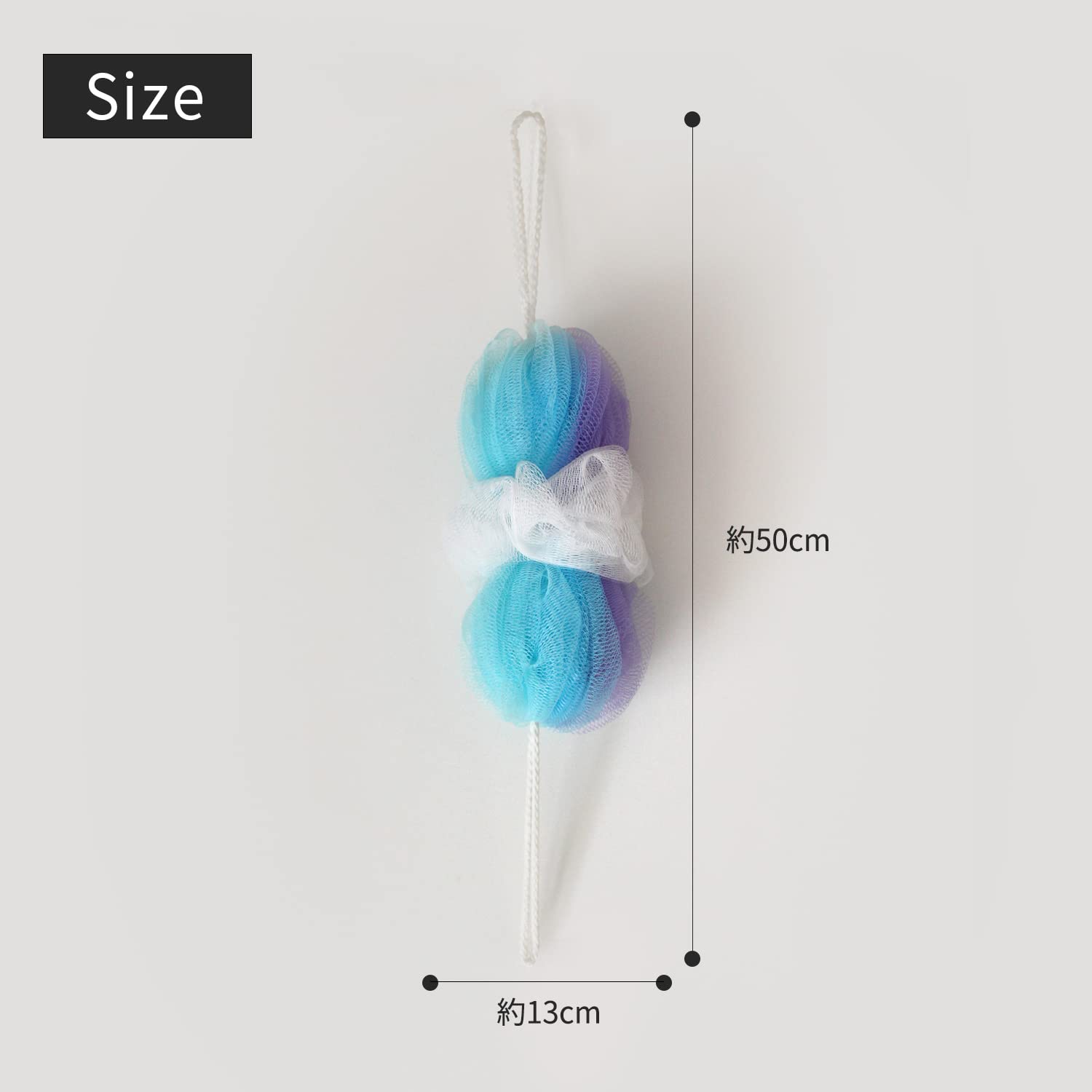 Marna Body Sponge for Back Washing with Soft Foam Mix Blue