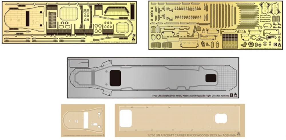 Tetra Model 1/700 Scale Aircraft Carrier Ryūjō Full Deck Set