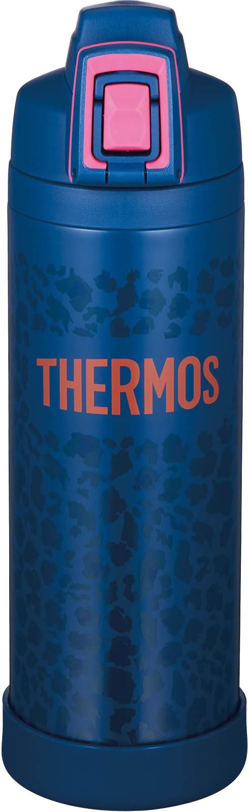 THERMOS Vacuum Insulated Sports Bottle with Strap 1L Navy Pink