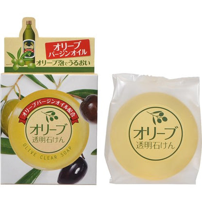 Yuze Olive Transparent Soap EX 90g for Gentle Cleansing