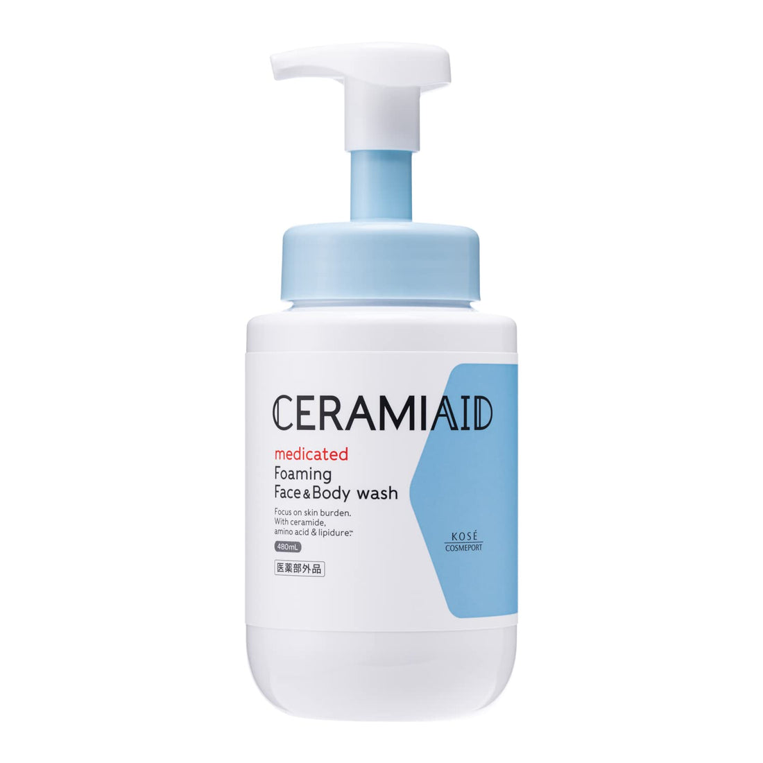 Ceramide Aid Face and Body Wash 480ml Gentle Cleansing Foam