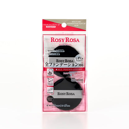 ROSY ROSA Multi Foundation Puff Slim 2P for Flawless Makeup Application