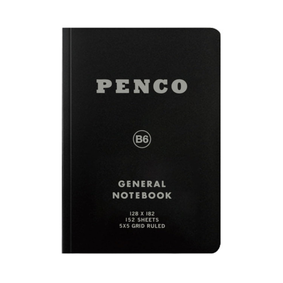 HIGHTIDE Penco B6 Graph Paper Notebook Black