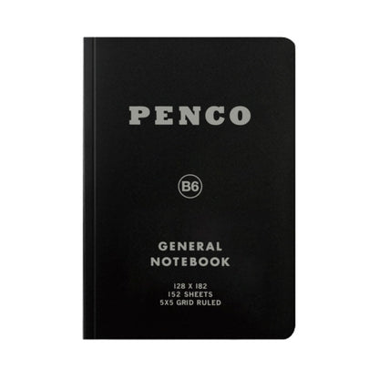 HIGHTIDE Penco B6 Graph Paper Notebook Black
