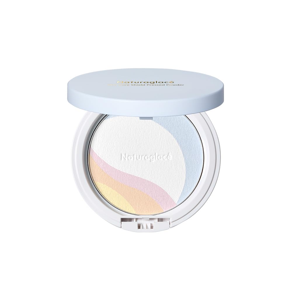 naturaglace Skin Care Shield Pressed Powder with Brush