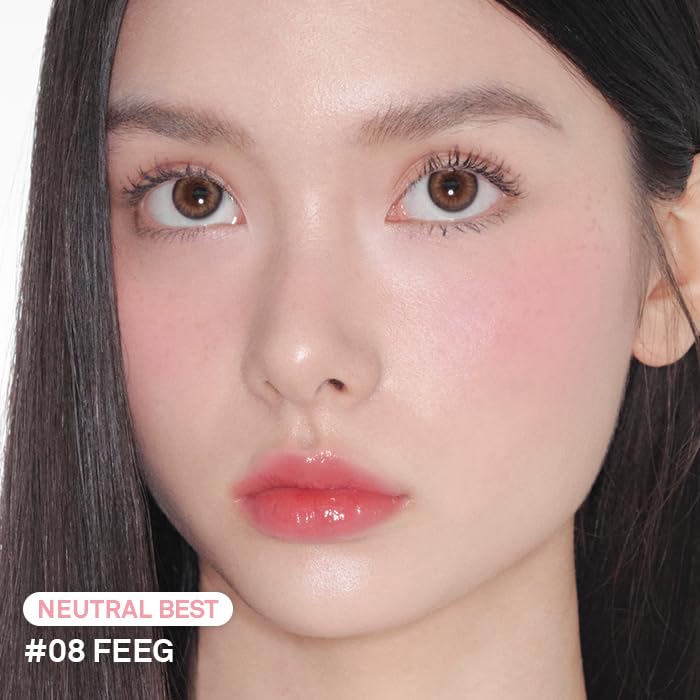 NAMING Fluffy Powder Blush 08 FEEG Lightweight Blush for Natural Flush