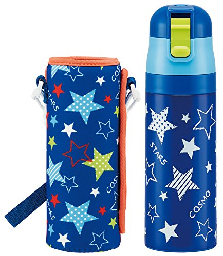 Skater Stainless Steel Water Bottle with Cover 470ml for Kids