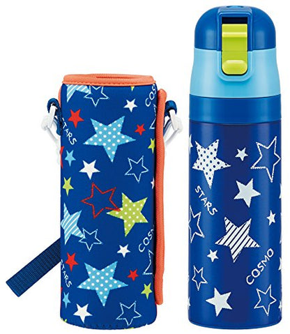 Skater Stainless Steel Water Bottle with Cover 470ml for Kids