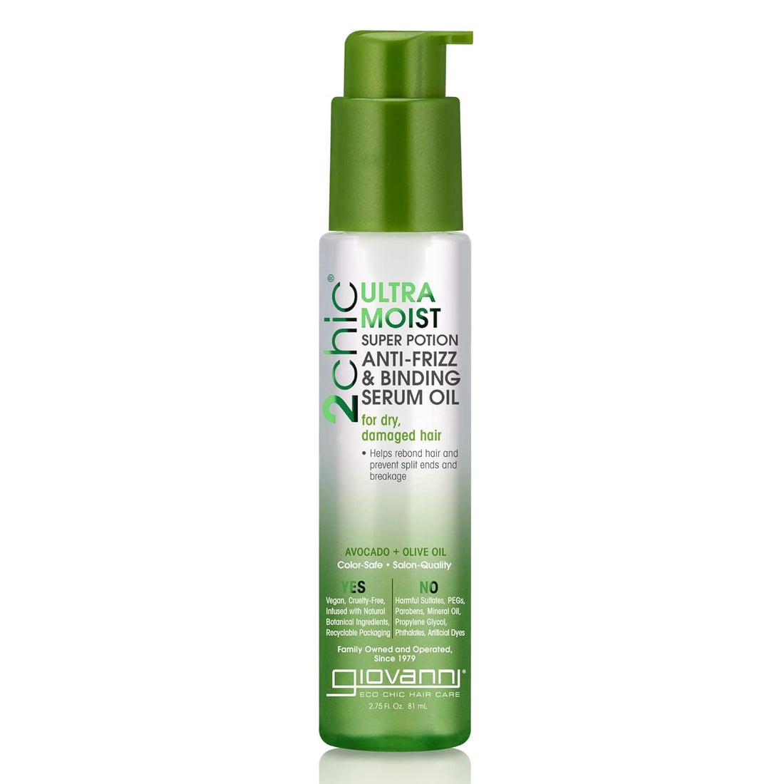 Giovanni 2chic Moist Hair Serum 81mL Leave-In Treatment for Dry Hair