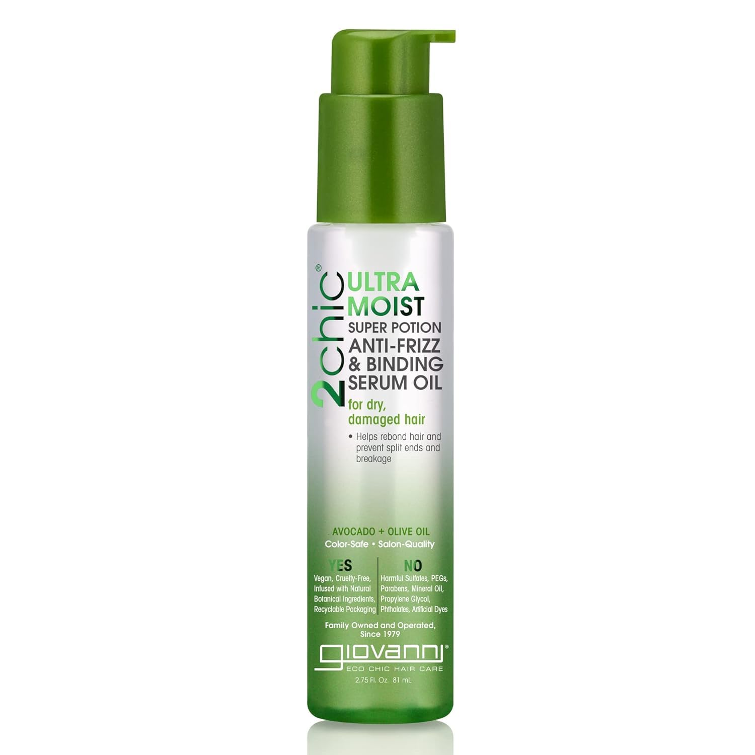 Giovanni 2chic Moist Hair Serum 81mL Leave-In Treatment for Dry Hair