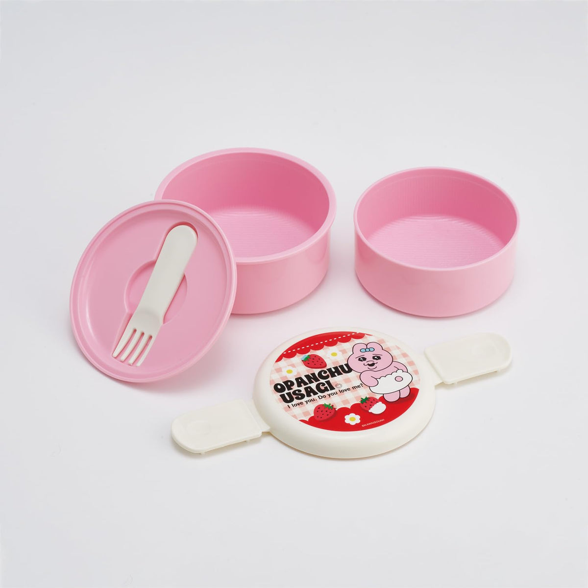 Skater Round Bento Box with Fork 500ml for Lunch on the Go