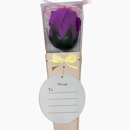 Q-FLA Soap Flower Bath Bomb Bouquet Gift Set Purple