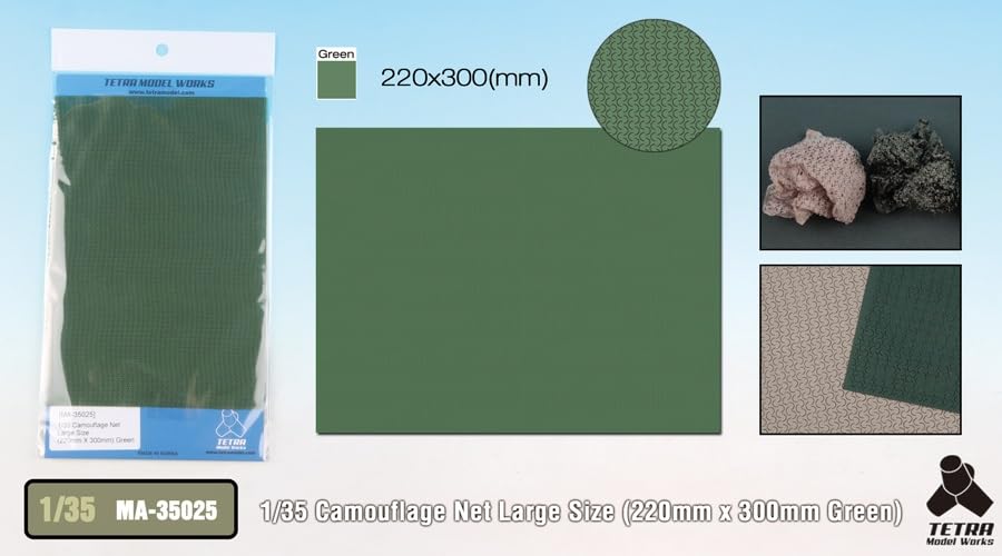 Tetra Model 1/35 MA Series Camouflage Net Green Large Scale Model Parts
