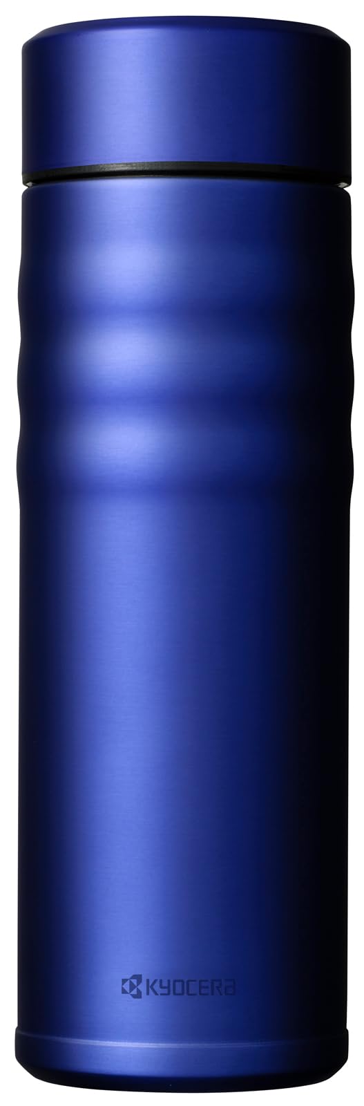 Kyocera Vacuum-Insulated Screw-Top Ceramic-Coated Bottle, Deep Blue 500ml