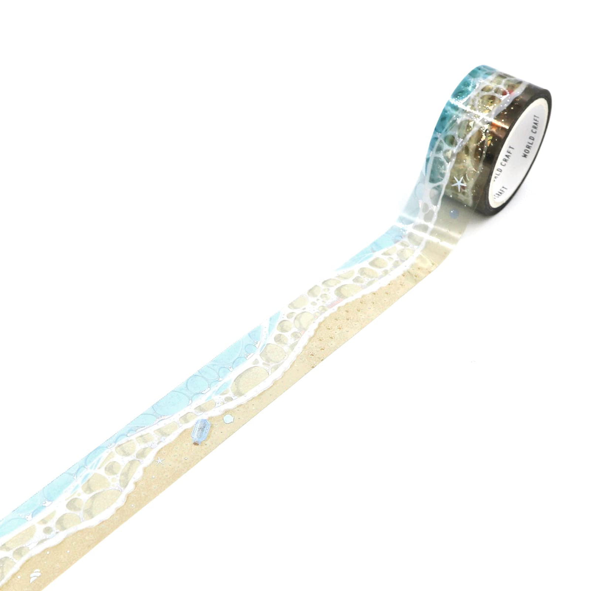 World Craft Glitter Clear Masking Tape Rainbow Aurora Foil 20mm