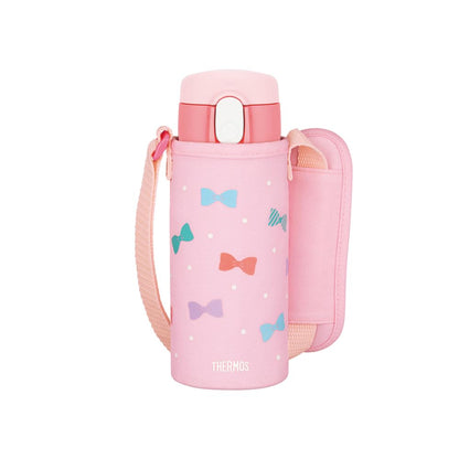 THERMOS Vacuum Insulated Straw Bottle 410ml Pink for Kids
