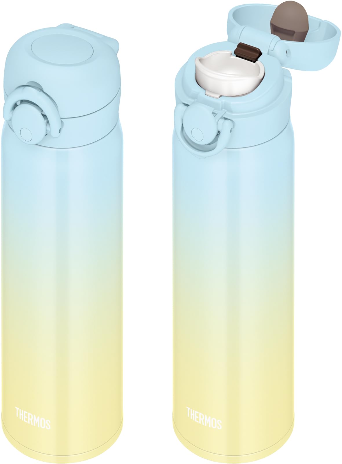 THERMOS Vacuum Insulated Travel Mug 500ml Light Blue Yellow