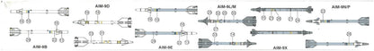 MonModel 1/48 Scale US Military Short-Range Air-to-Air Missile Model Parts